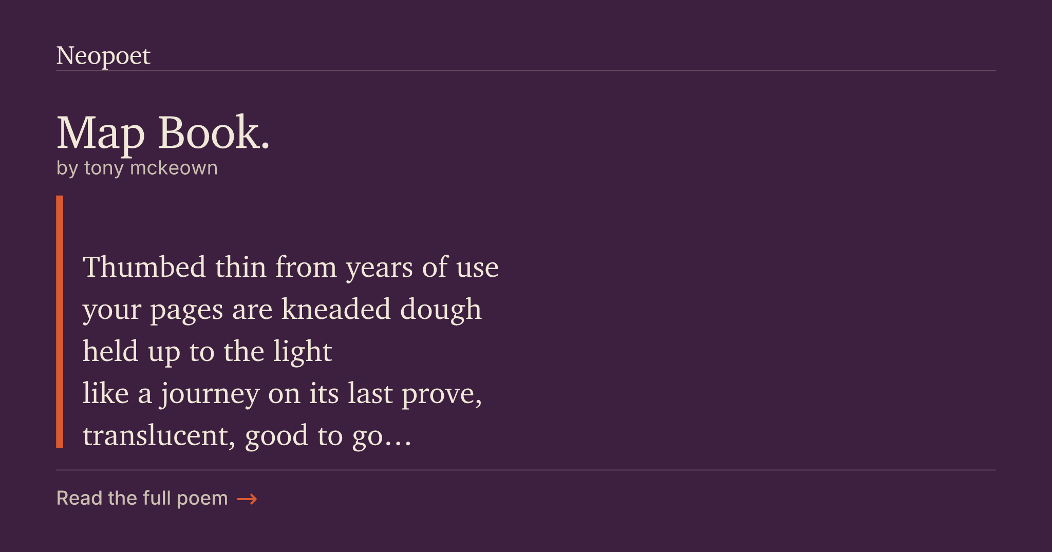 Map Book. | Neopoet