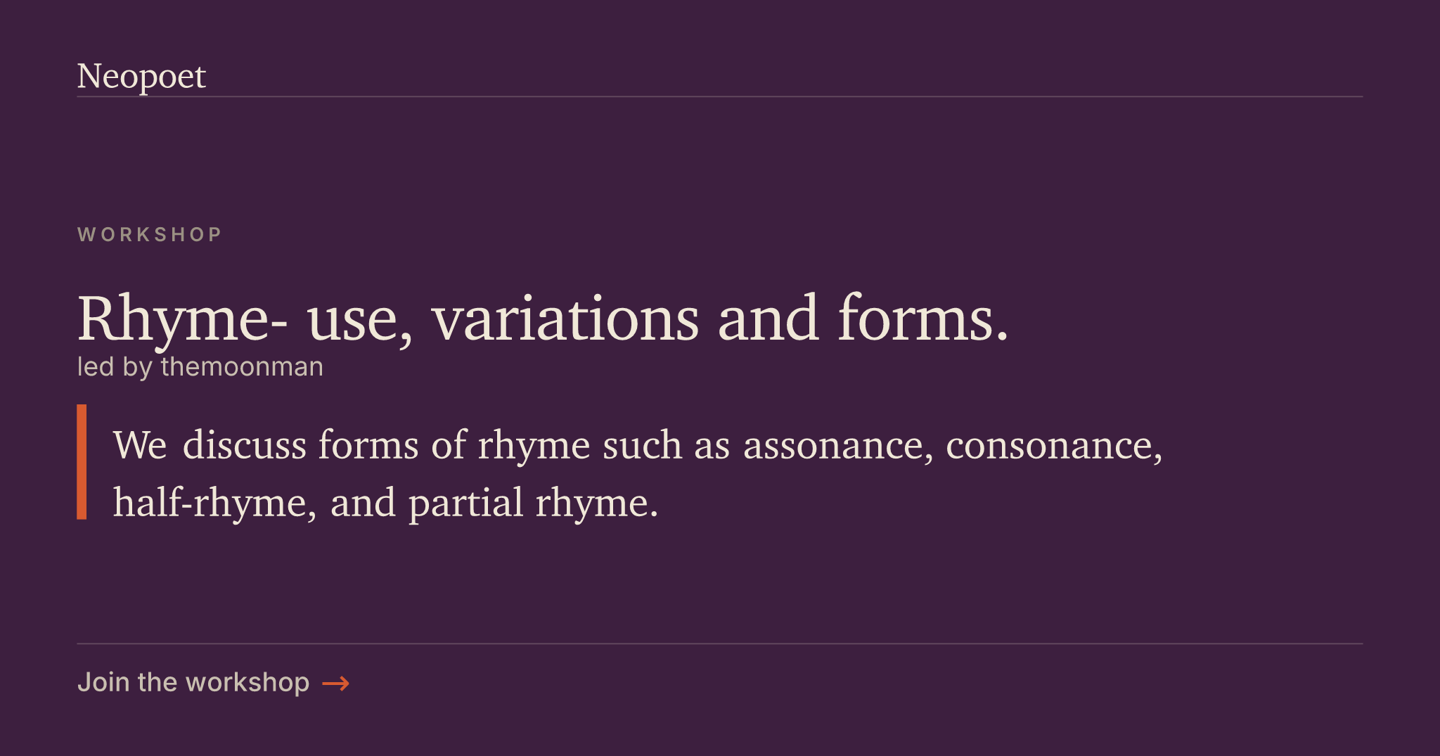 Transformative Rhyme Example Rhyme- use, variations and forms. | Neopoet